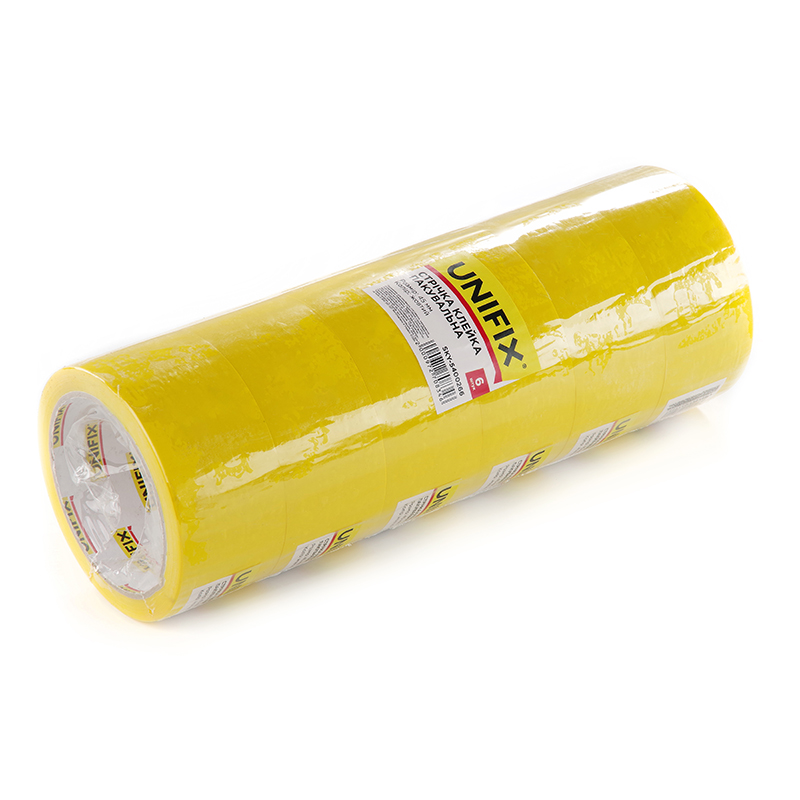 Стрічка клейка пакувальна жовта 45мм*200м SKW-5400266 UNIFIX - Зображення 2