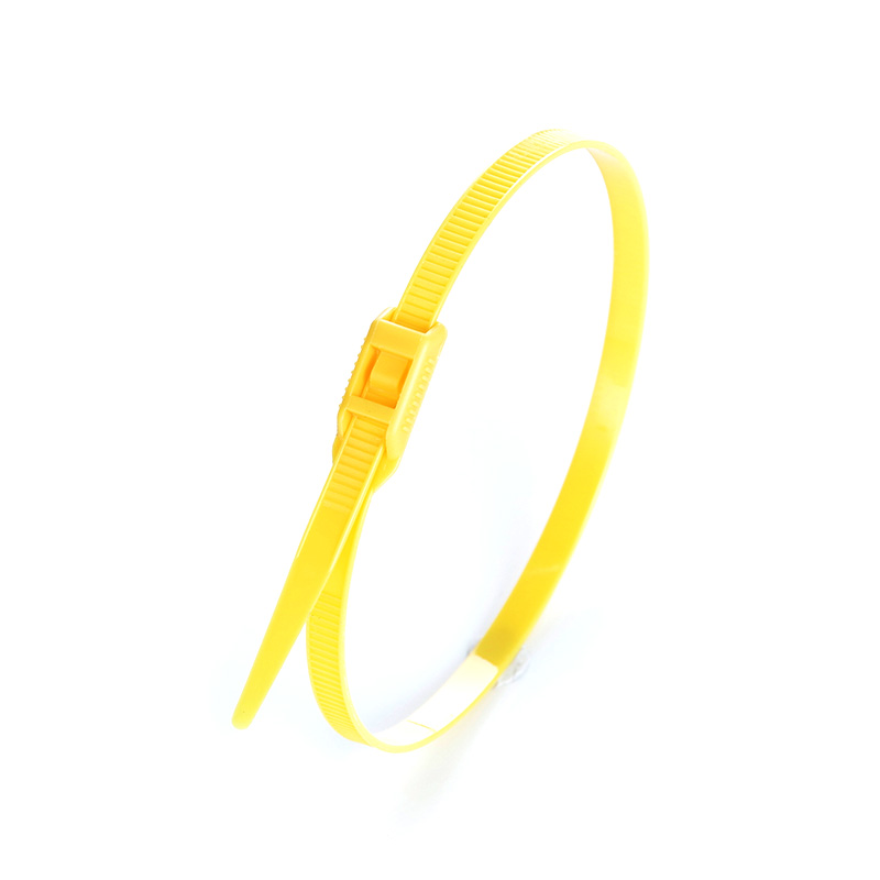 Стяжка кабельна з низьким профілем замку 8x400 жовтий (100шт) APRO - Зображення 5