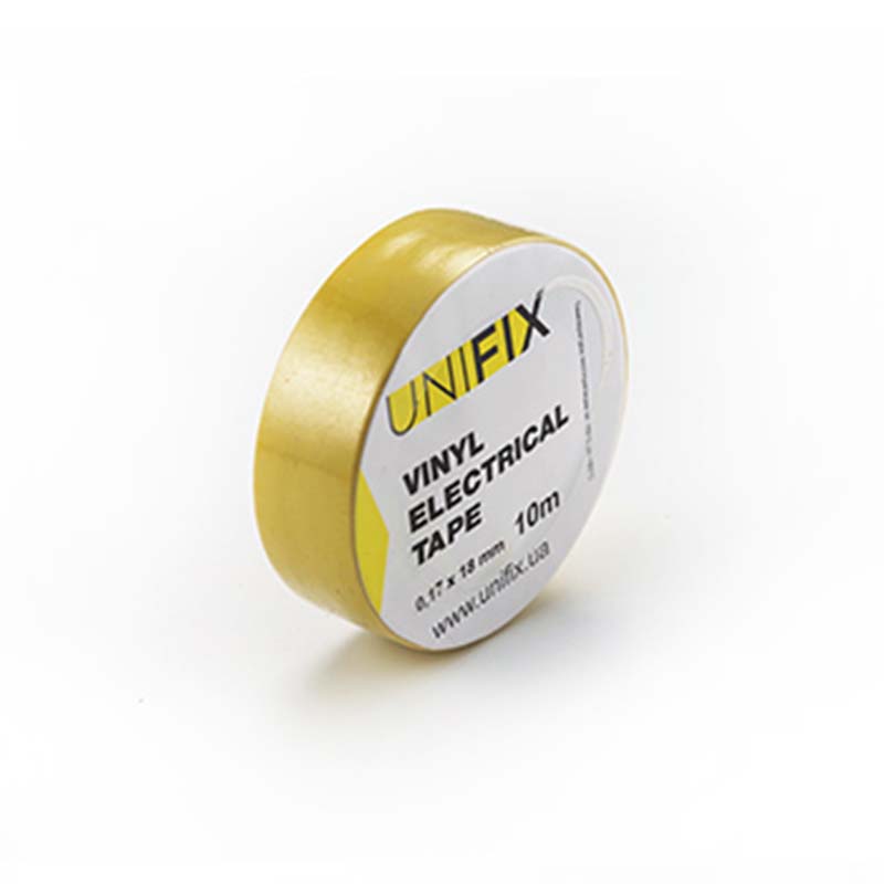 Ізоляційна стрічка 0,17мм*18мм*10м жовта (пач 10шт) UNIFIX