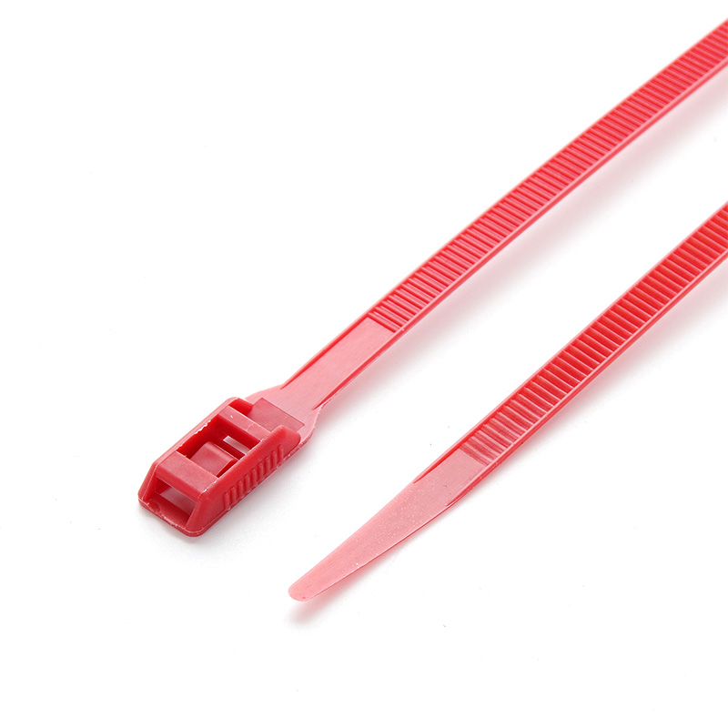 Стяжка кабельна з низьким профілем замку 8x400 червоний (100шт) APRO - Зображення 4