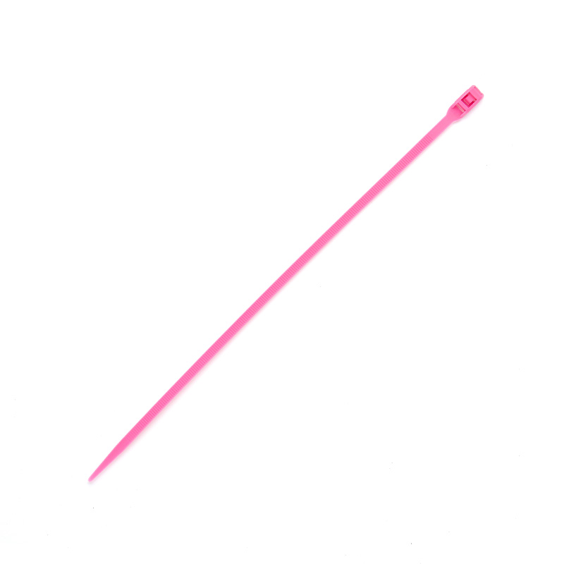 Стяжка кабельна з низьким профілем замку 8x400 рожевий (100шт) APRO - Зображення 2