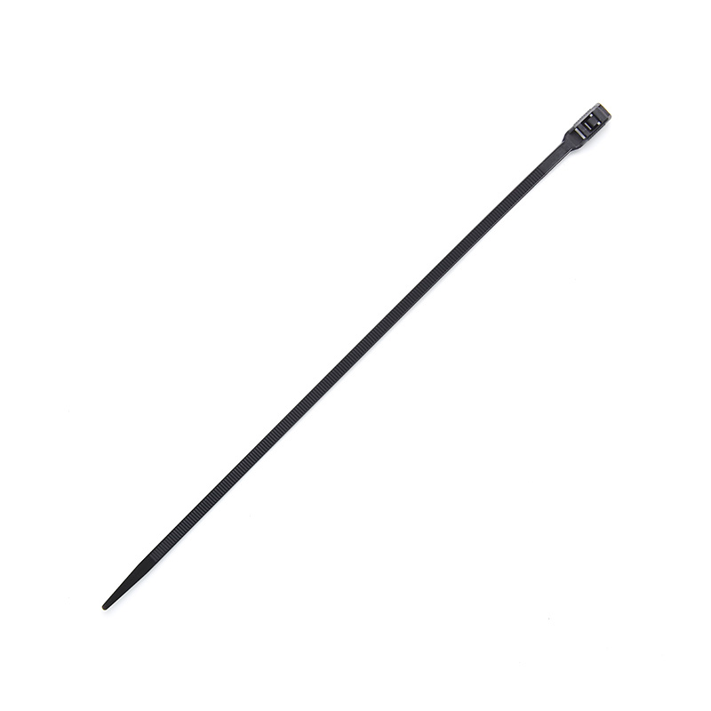 Стяжка кабельна з низьким профілем замку 8x400 чорна (100шт) APRO - Зображення 2