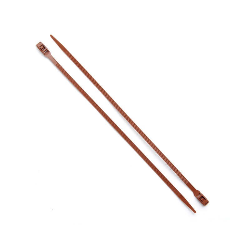 Стяжка кабельна з низьким профілем замку 8x400 світло-коричневий (100шт) APRO - Зображення 5