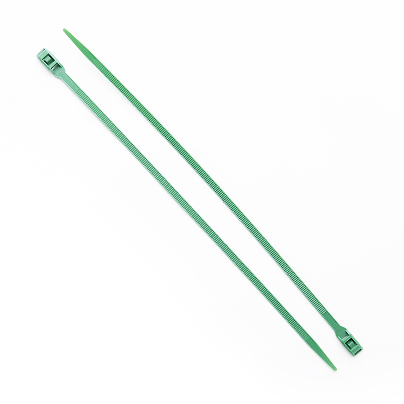 Стяжка кабельна з низьким профілем замку 8x400 зелений (100шт) APRO - Зображення 3