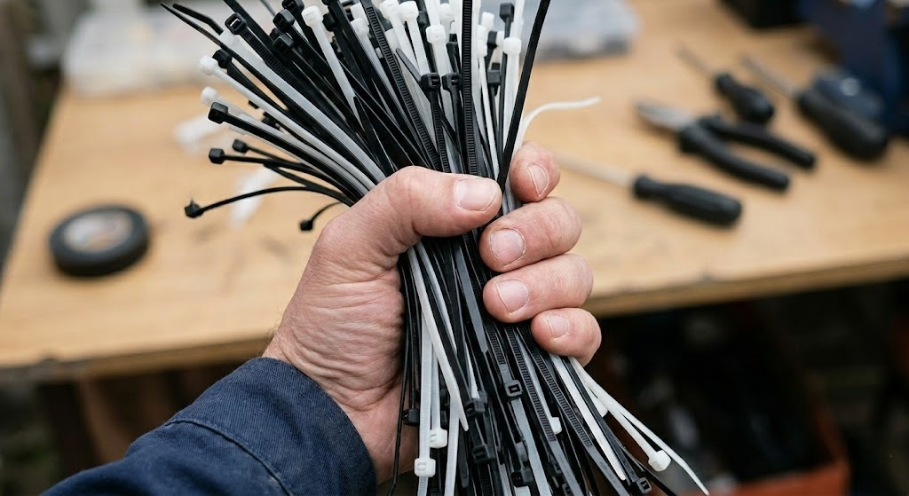 Нейлонові стяжки для кабелю: види, розміри та сфери застосування