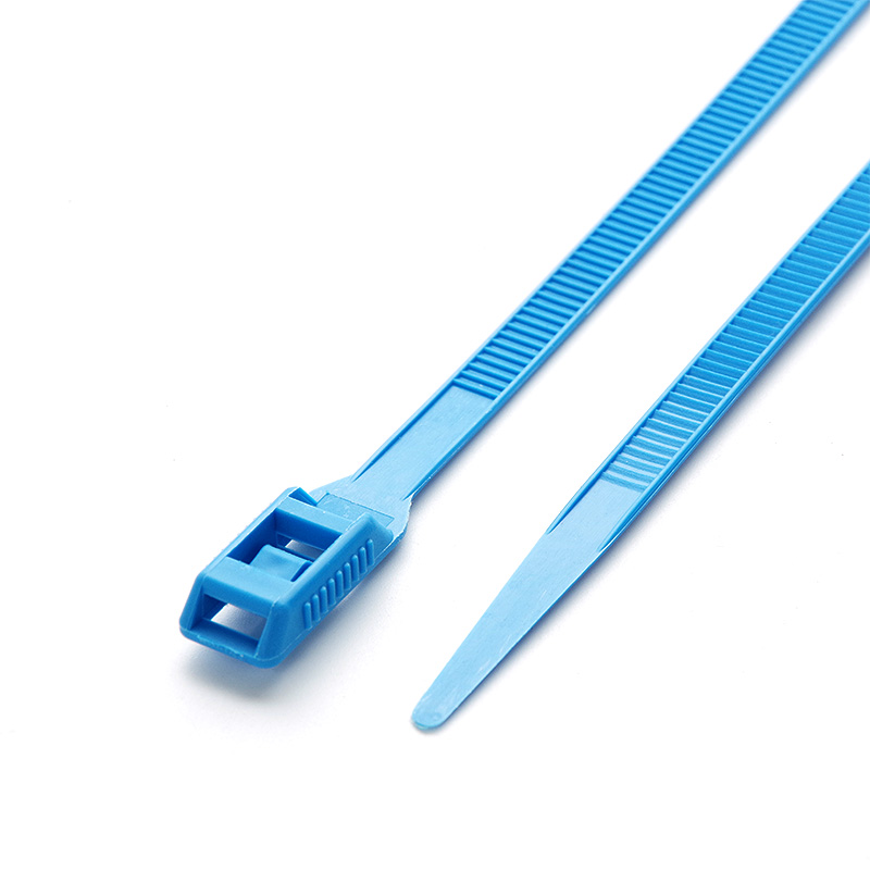 Стяжка кабельна з низьким профілем замку 8x400 блакитний (100шт) APRO - Зображення 3