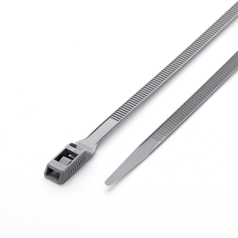 Стяжка кабельна з низьким профілем замку 8x400 сірий (100шт) APRO - Зображення 4