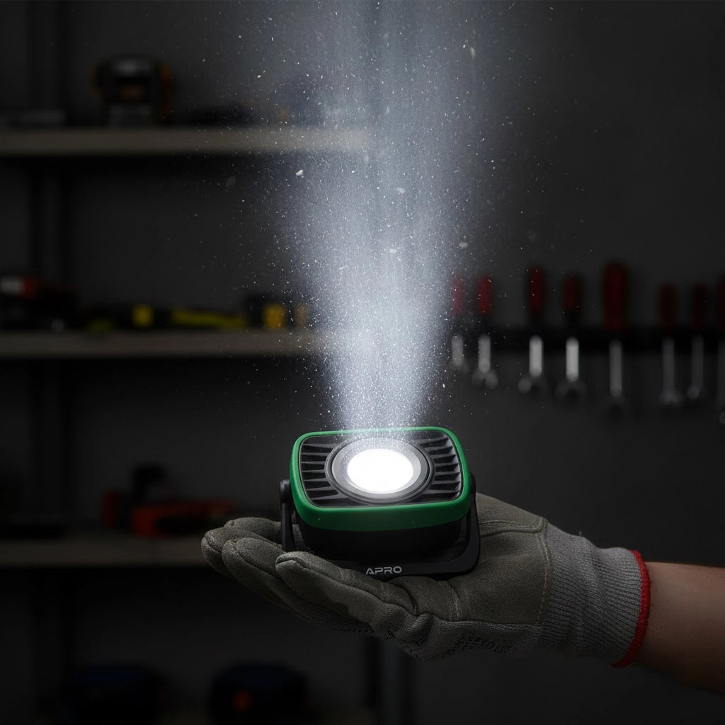 Прожектор APRO акумуляторний 15 Вт 1500 Лм 2х21700 Li-ion 8000 мАг IPX4 торцевий SMD LED