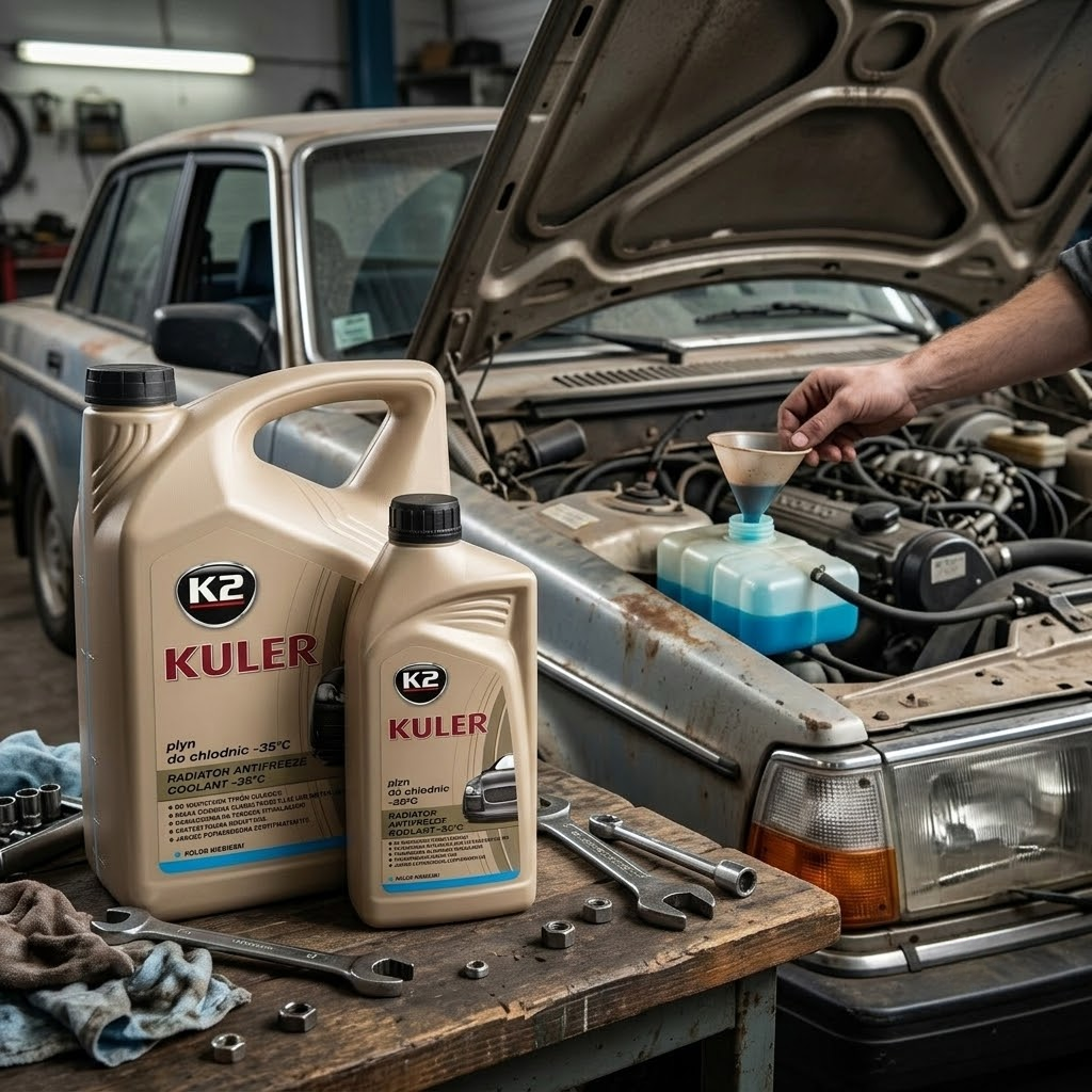 Голубой антифриз K2 TURBO KULER -35 G11 5 л готовая жидкость для замены и долива