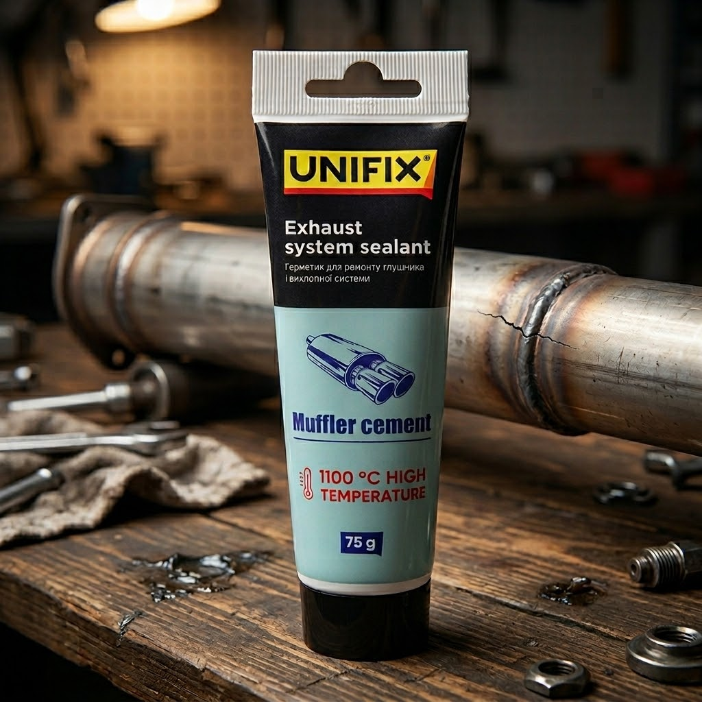 Герметик для ремонту вихлопної системи UNIFIX 75 г для автомобіля