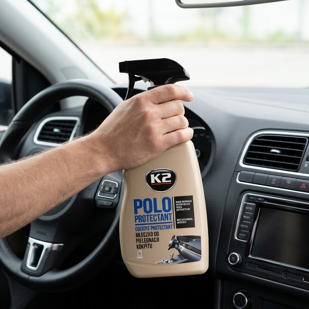 Матовая полироль молочко K2 POLO PROTECTANT MAT 750 мл для панели приборов и пластика салона