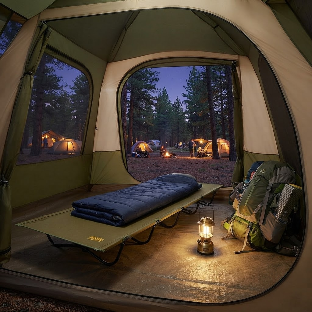 Розкладачка Чудо СИЛА 193х67х19 см зі сталевим каркасом і тканиною 600D поліестер для відпочинку та ночівлі