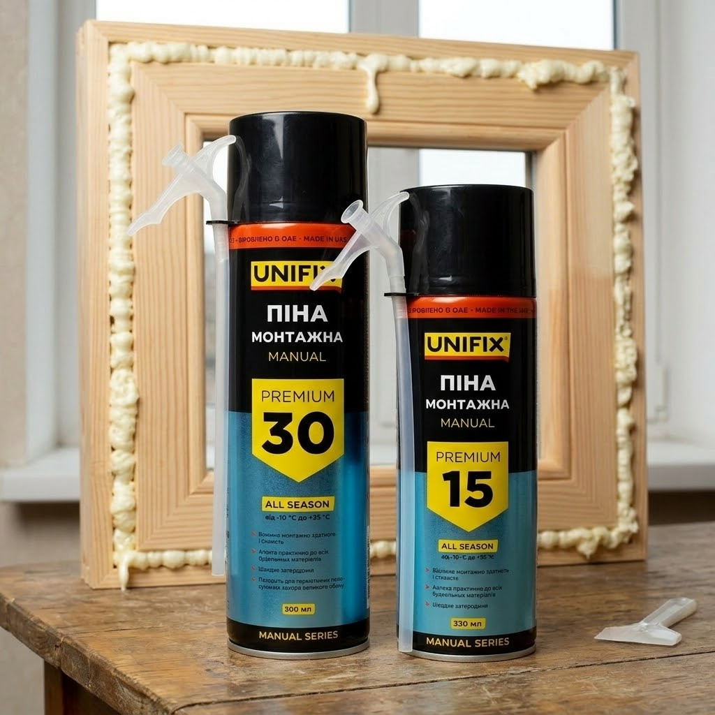 Пена ручная всесезонная Premium 15 л 330 мл UNIFIX 951241