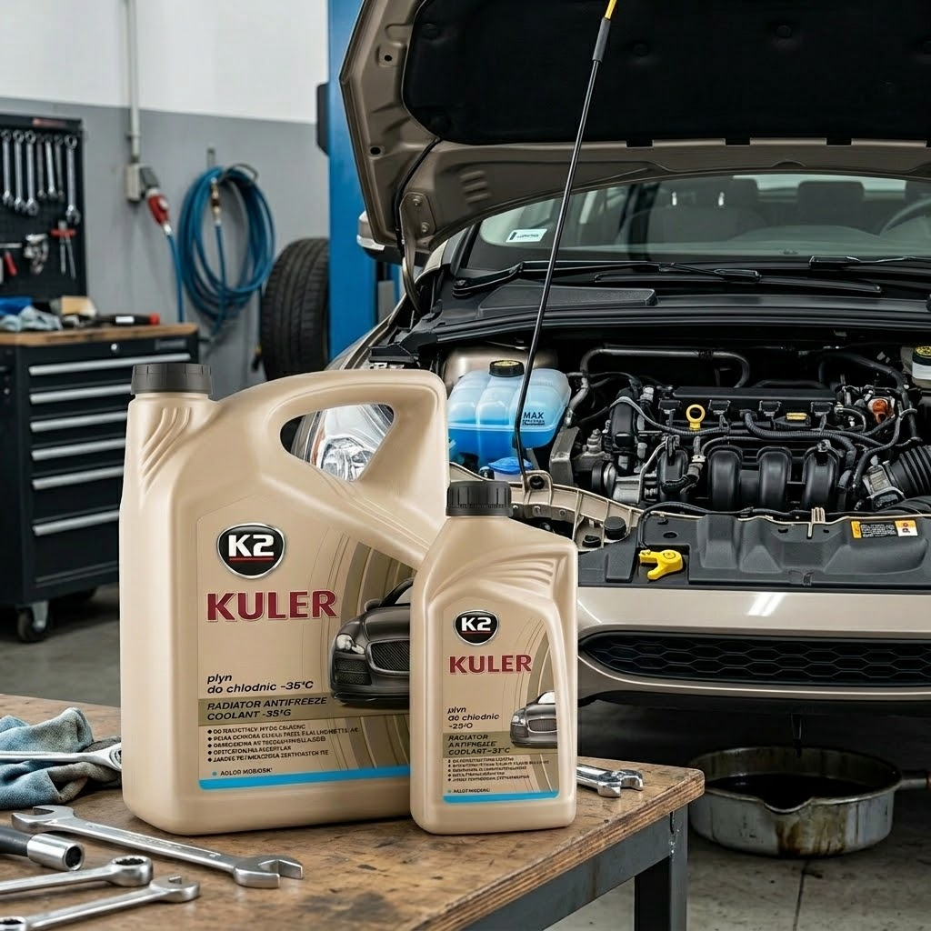 Антифриз K2 TURBO KULER -35 голубой G11 5 л для системы охлаждения автомобиля