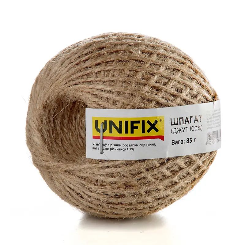 Шпагат (джут 100%) клубок 85г UNIFIX