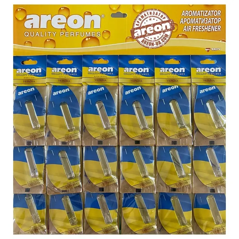 Ароматизатор Areon подвеска с жидкостью Украина Микс (планшет 18 шт) 5 мл