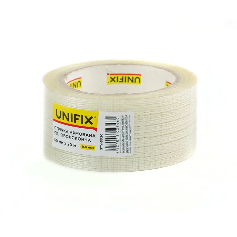 Лента клейкая стекловолоконная 50мм*20м UNIFIX