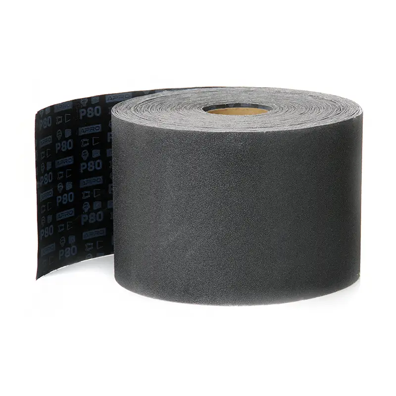 Бумага шлифовальный тканевый рулон (карбид кремния) 200мм*50м P80 APRO