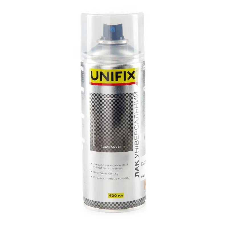 Лак акриловый универсальный Прозрачный гл. 400мл UNIFIX