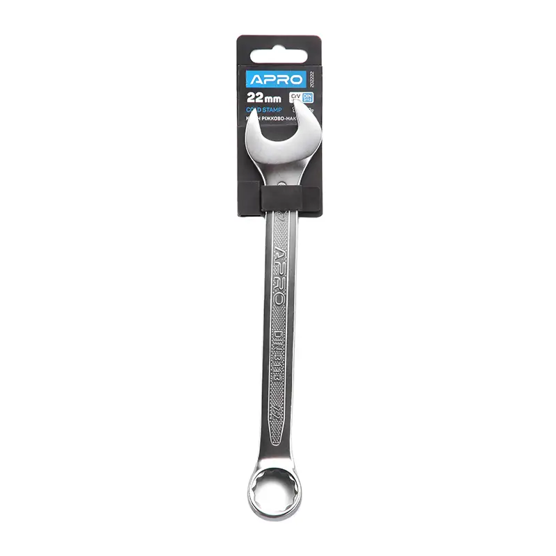 Ключ рожково-накидный CrV 22мм (холодный штамп DIN3113) APRO