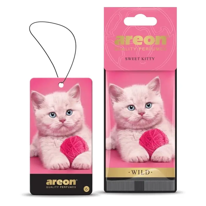 Ароматизатор Wild картонная подвеска Котенок (Sweet Kitty) Areon
