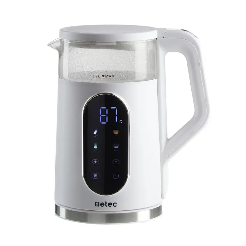 Электрочайник HHB6702D 1.7л. 2200Вт, корпус пластик, белый, с индикатором Metec
