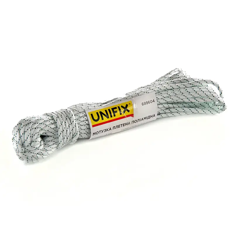Веревка полиамидная плетеная (капроновая) 5мм 20м UNIFIX
