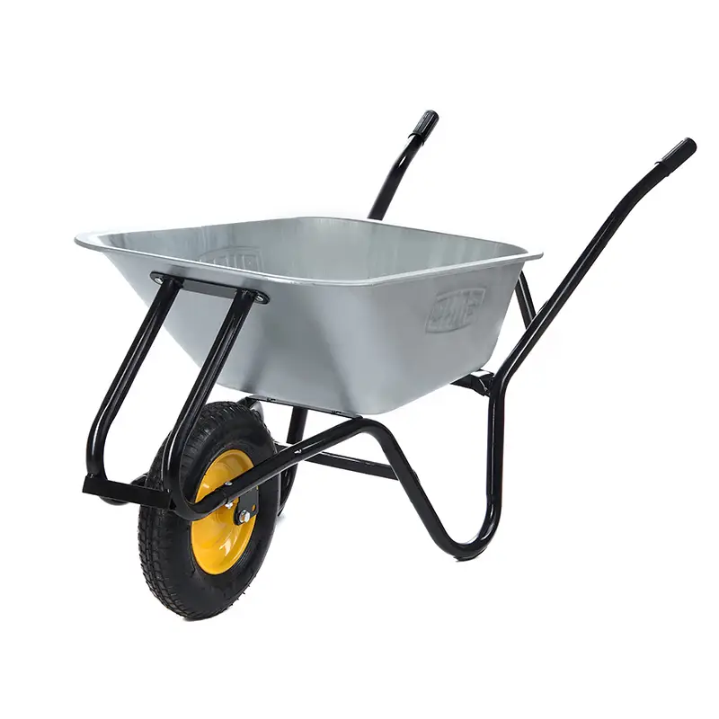 Тачка садово-строительная одноколесная 100л, 200кг, колесо пневмо 4х8'' СИЛА