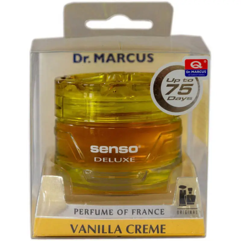 Ароматизатор SENSO DELUXE ванильный крем (Vanilla Creme) банка с гелем (под сидение)