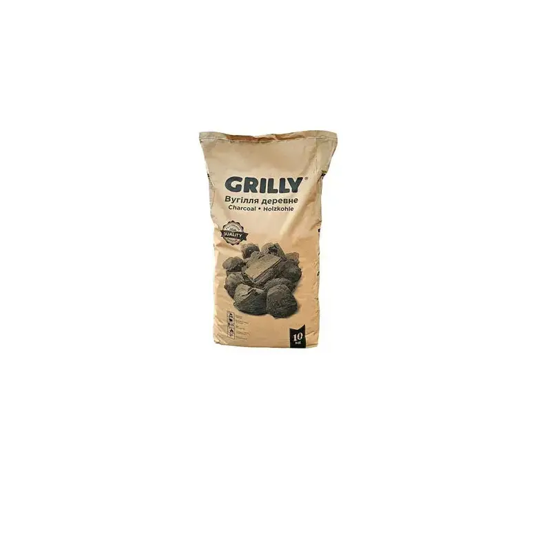 Уголь древесный ресторанный 10кг Grilly