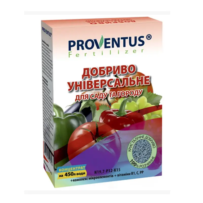 Удобрение кристаллическое Proventus Универсальное для сада и огорода 300г AgroProtection
