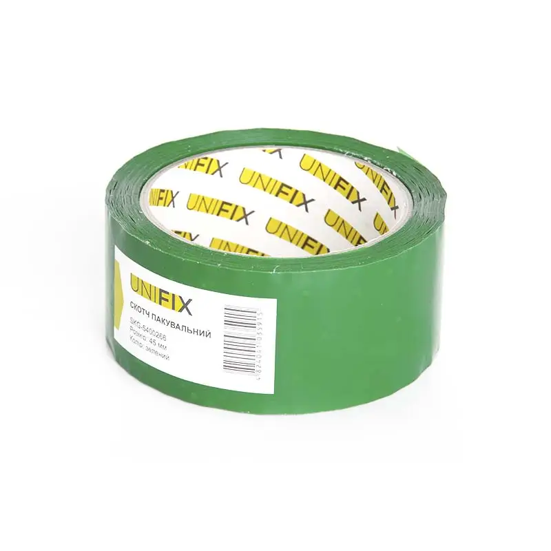Лента клейкая упаковочная зеленая 45мм*200м SKG-5400266 UNIFIX