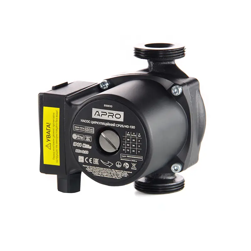 Насос циркуляционный CP25/40-130, 72Вт, 45л/мин, 130мм, Ø1 1/2'' + гайки 1'' APRO