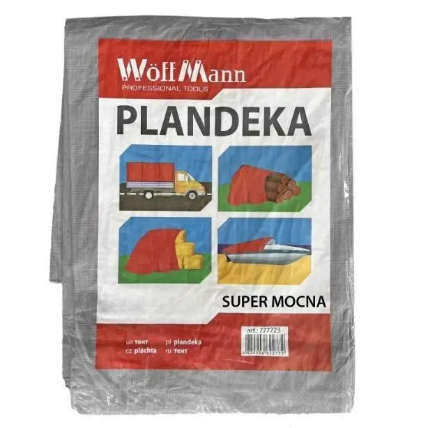 Тент 110 г/м² серебряный 5х6м WoffMann