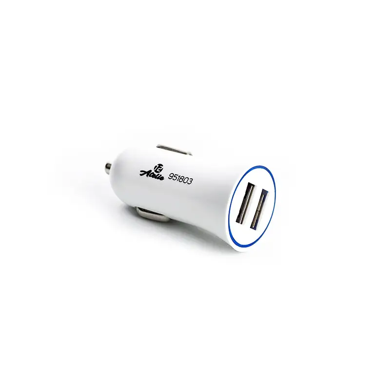 Автомобильное зарядное устройство 2 USB (12/24V - 5V 2,1A) белый 12 Atelie