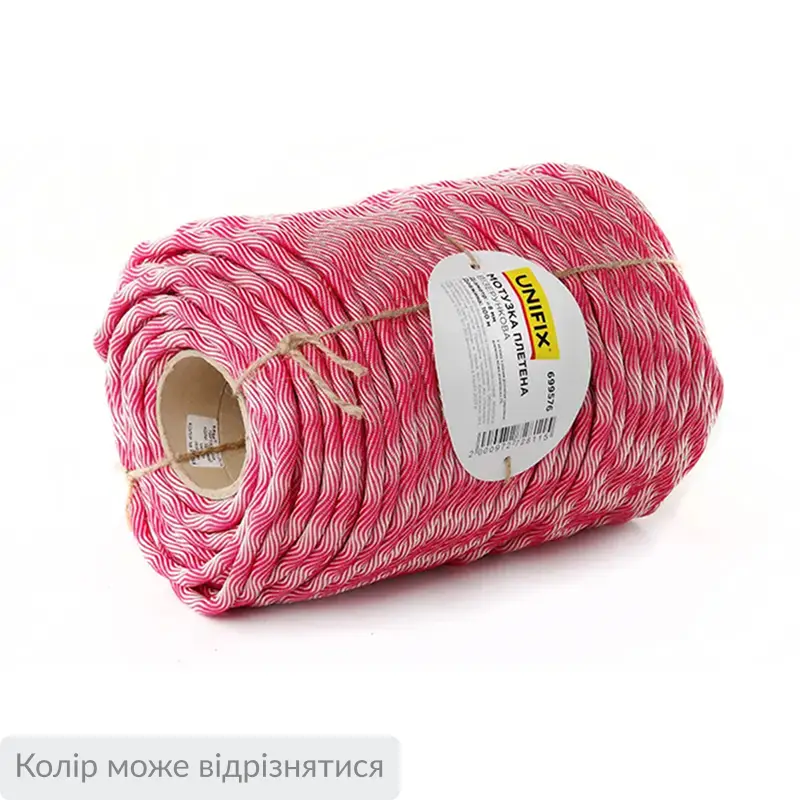 Веревка плетеная узорная 6мм 100м UNIFIX