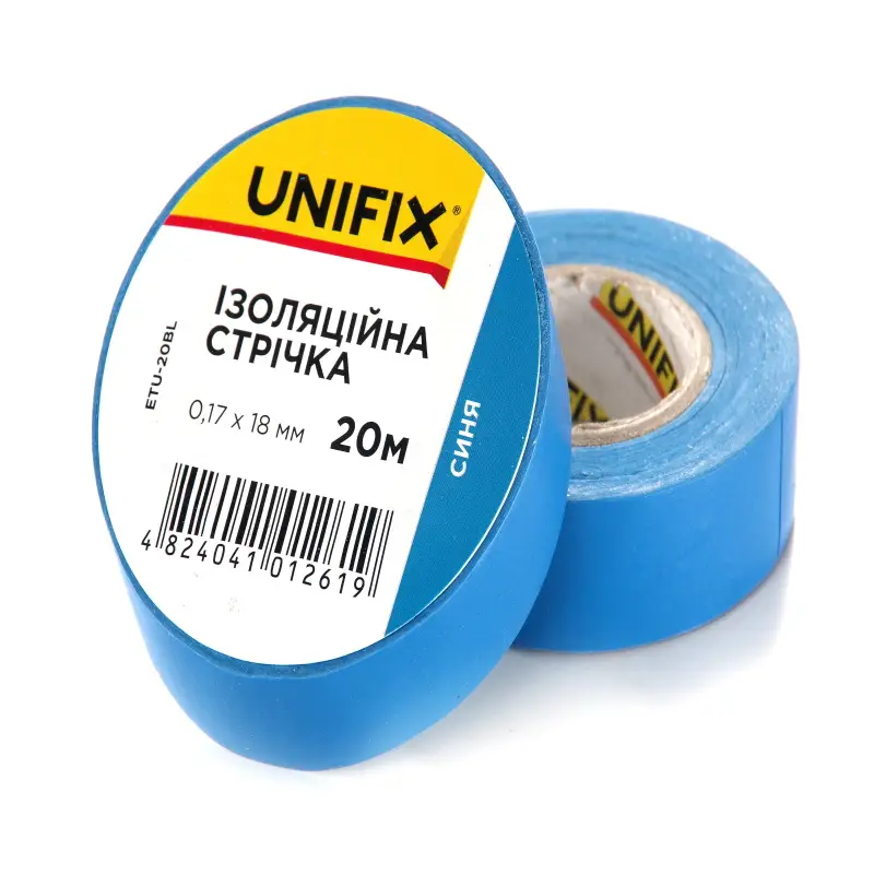 Изоляционная лента синяя 0.17х18мм 10м (пачка, кратно 10шт) UNIFIX