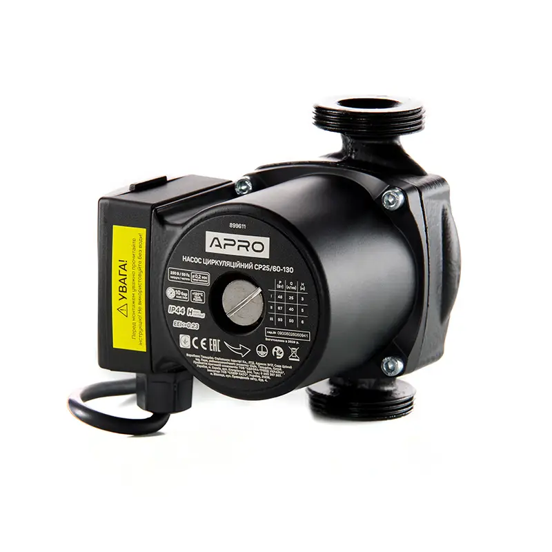 Насос циркуляционный CP25/60-130, 93Вт, 50л/мин, 130мм, Ø1 1/2'' + гайки 1'' APRO