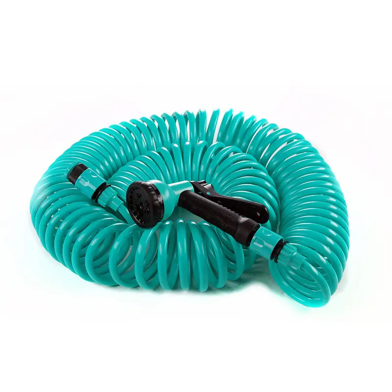 Шланг спиральный 22,5м+ пистолет-распылитель на 8 режимов СИЛА